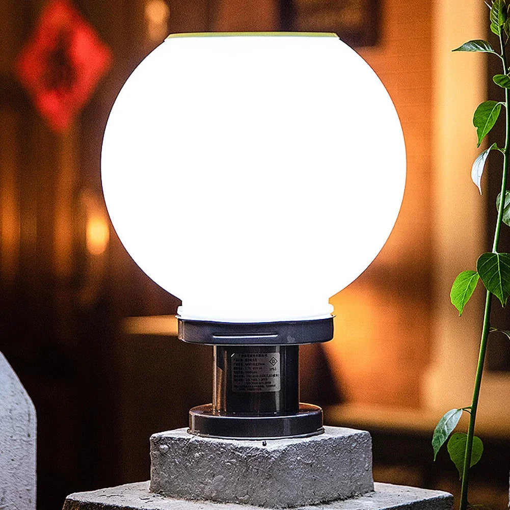 Solar Globe Pillar Light