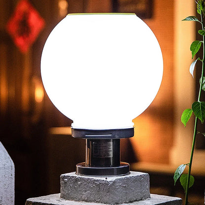 Solar Globe Pillar Light