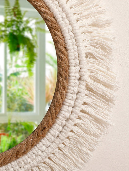 Woven Boho Wall Mirror – wall mirror photo 5