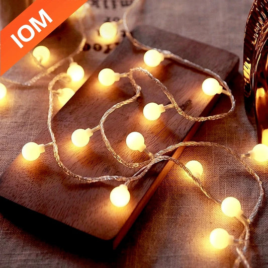 Frosted Ball LED Fairy String Lights – string lights photo 1