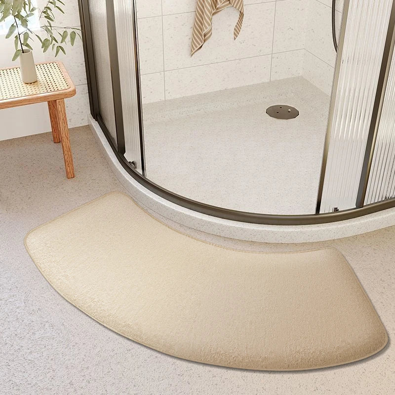 Thickened bathroom absorbent mat curved shower room door mat toilet bathroom foot mat non-slip mat entrance mat