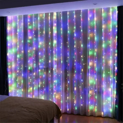 LED Curtain Fairy String Lights in Multicolor