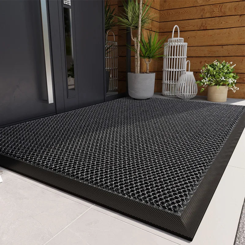 Heavy Duty PVC Dirt Trapper Doormat in Gray