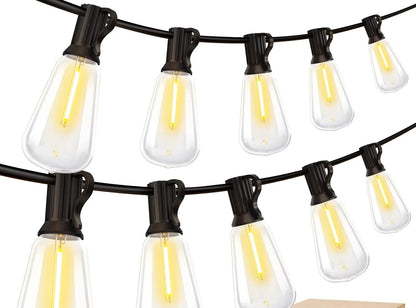 Dimmable ST38 Outdoor String Lights – 200ft