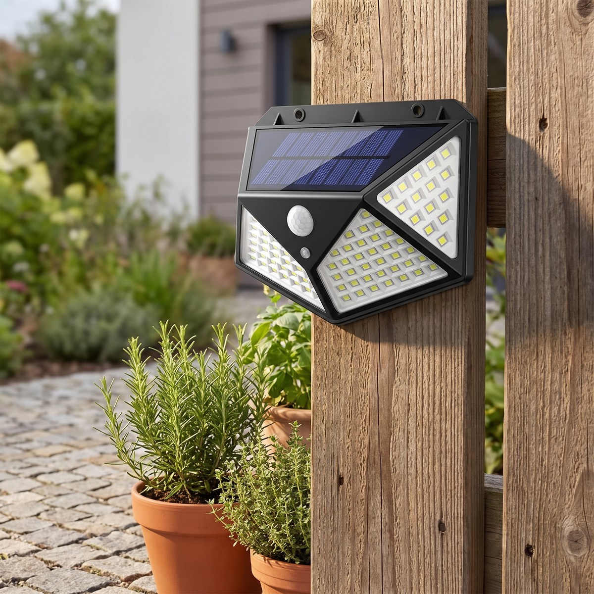 Solar Motion Sensor Floodlight – outdoor lighting photo 1