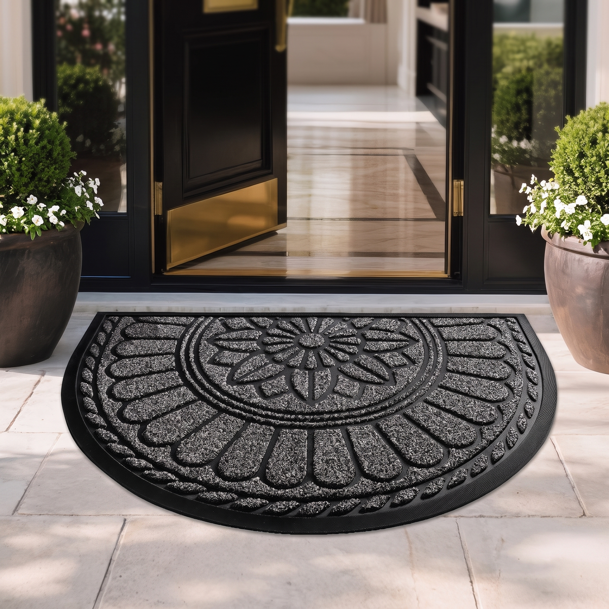 Embossed Half Round Doormat – doormat photo 1