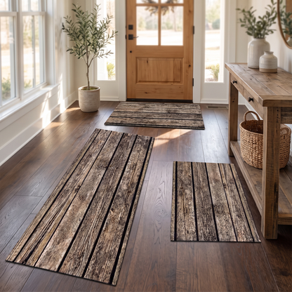 Weathered Plank Floor Mat – kitchen mat photo 1