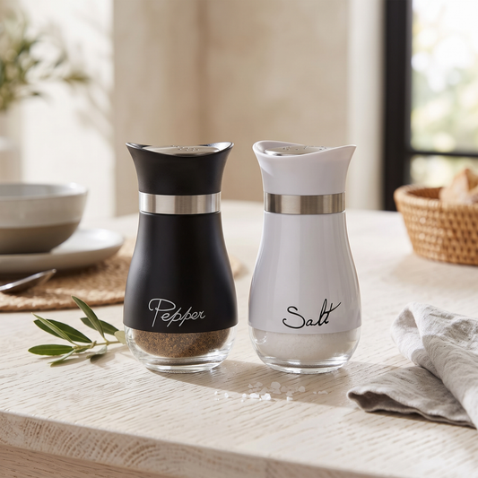 Glass Salt and Pepper Shakers – kitchen tool photo 1