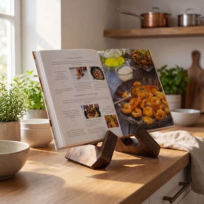 Wooden Cookbook Stand – kitchen storage photo 1