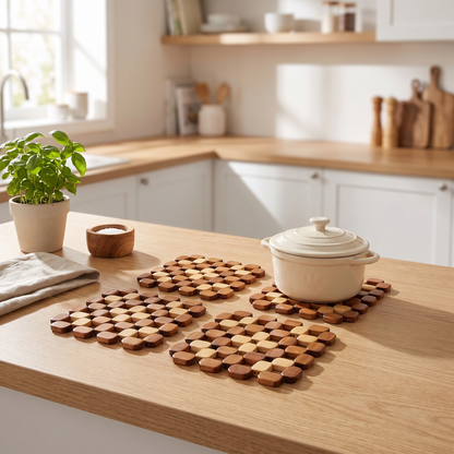 Bamboo Trivet Mat – kitchen tool photo 1