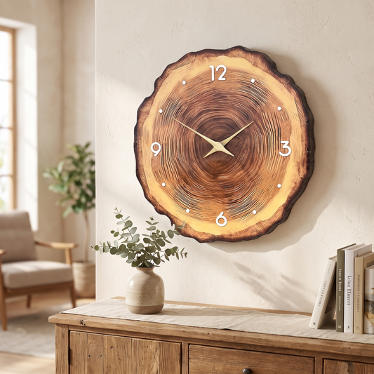 Wood Grain Veneer Wall Clock – wall clock photo 1