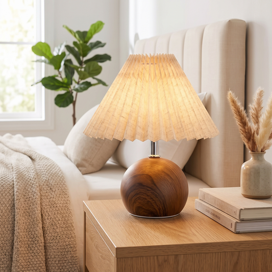 Pleated Fabric LED Table Lamp – table lamp photo 1