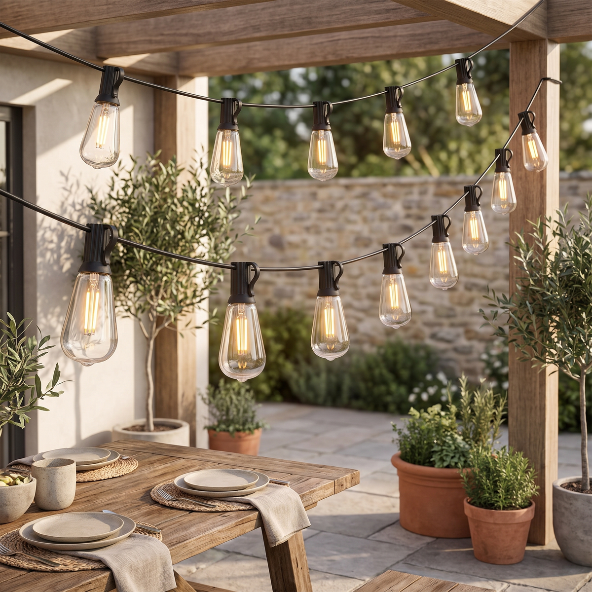 Dimmable ST38 Outdoor String Lights – string lights photo 1