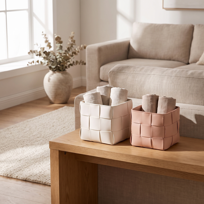 Square Desktop Storage Basket – storage basket photo 1