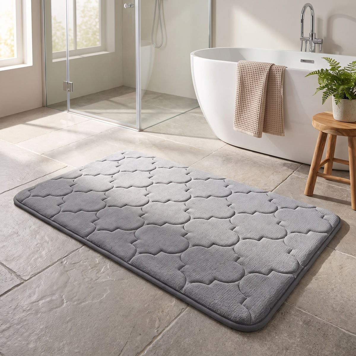 Memory Foam Non-Slip Bath Rug – bath mat photo 1