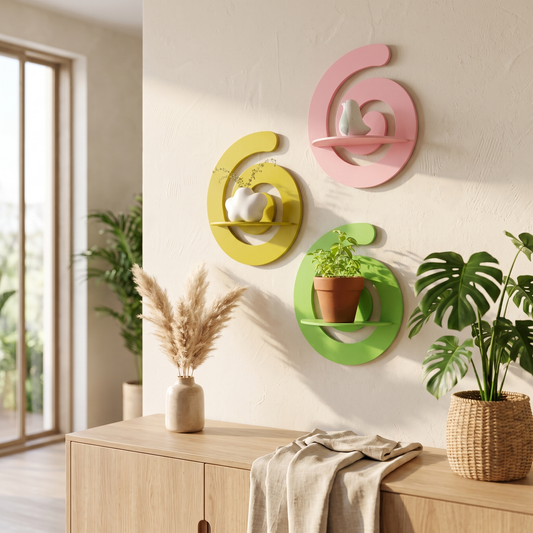 Candy Shaped Wooden Floating Shelf – wall shelf photo 1