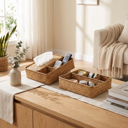 Seagrass Woven Desktop Basket – storage basket photo 1