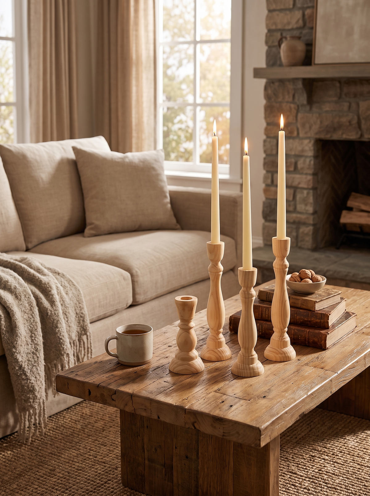 Classic Wood Candlestick: Looks Inherited