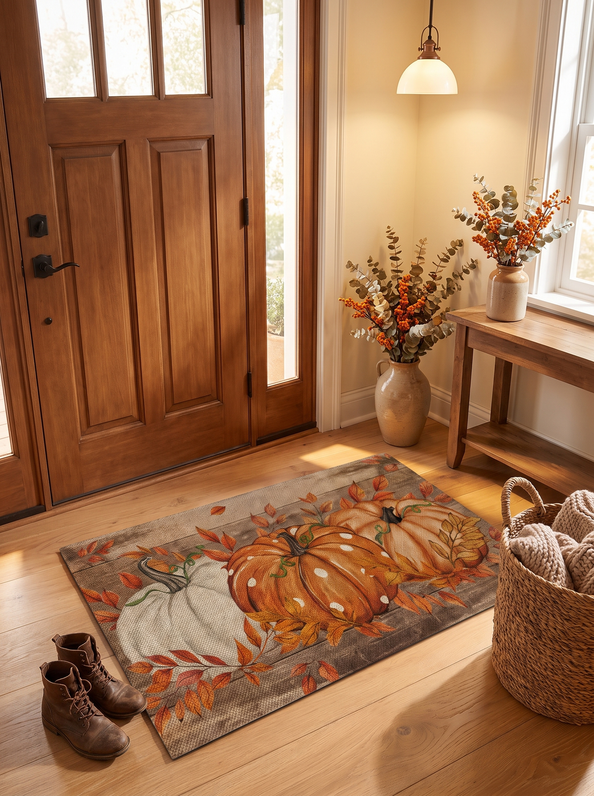 Holiday Season Doormat: Washes and rolls away