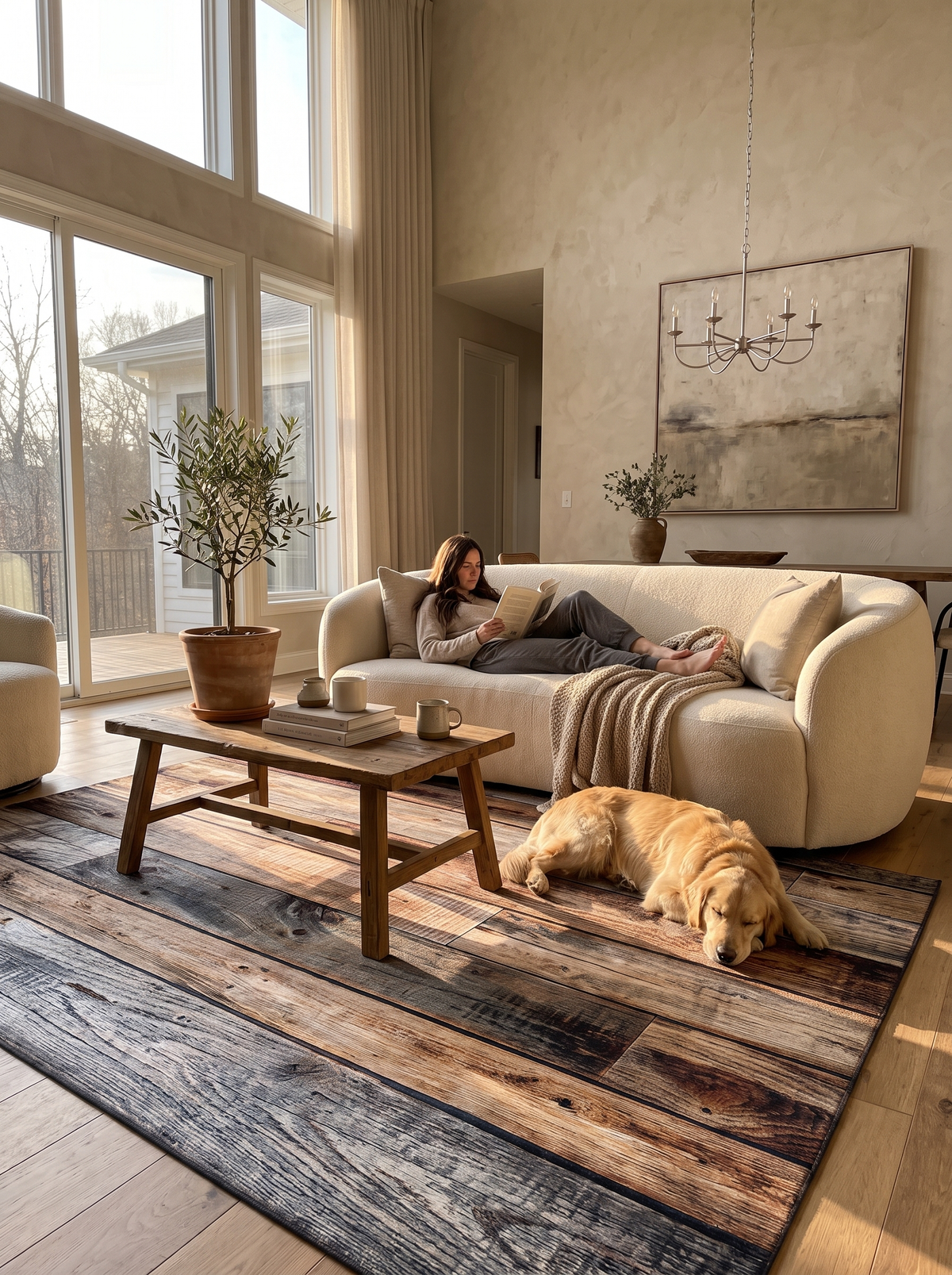 Timber Print Area Rug: Cover the floor you got