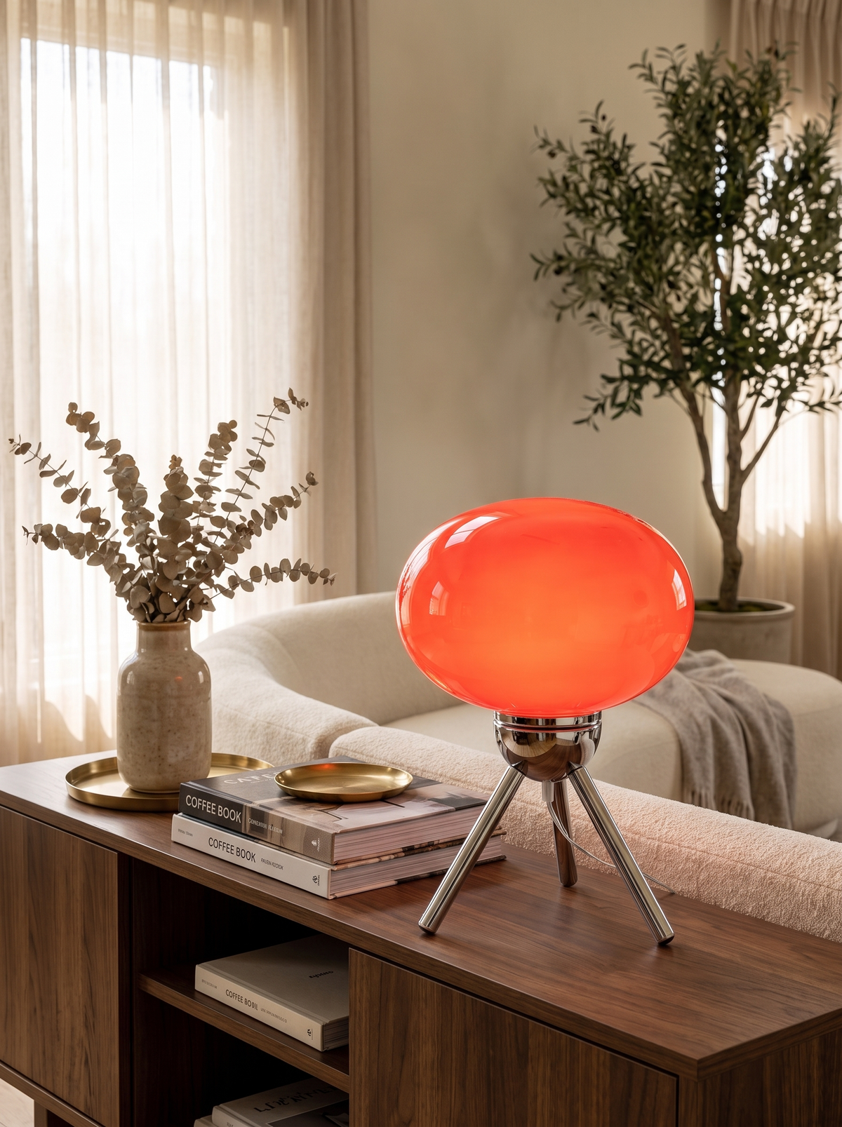 Bauhaus Glass Mushroom Table Lamp: Tap, dim, sleep