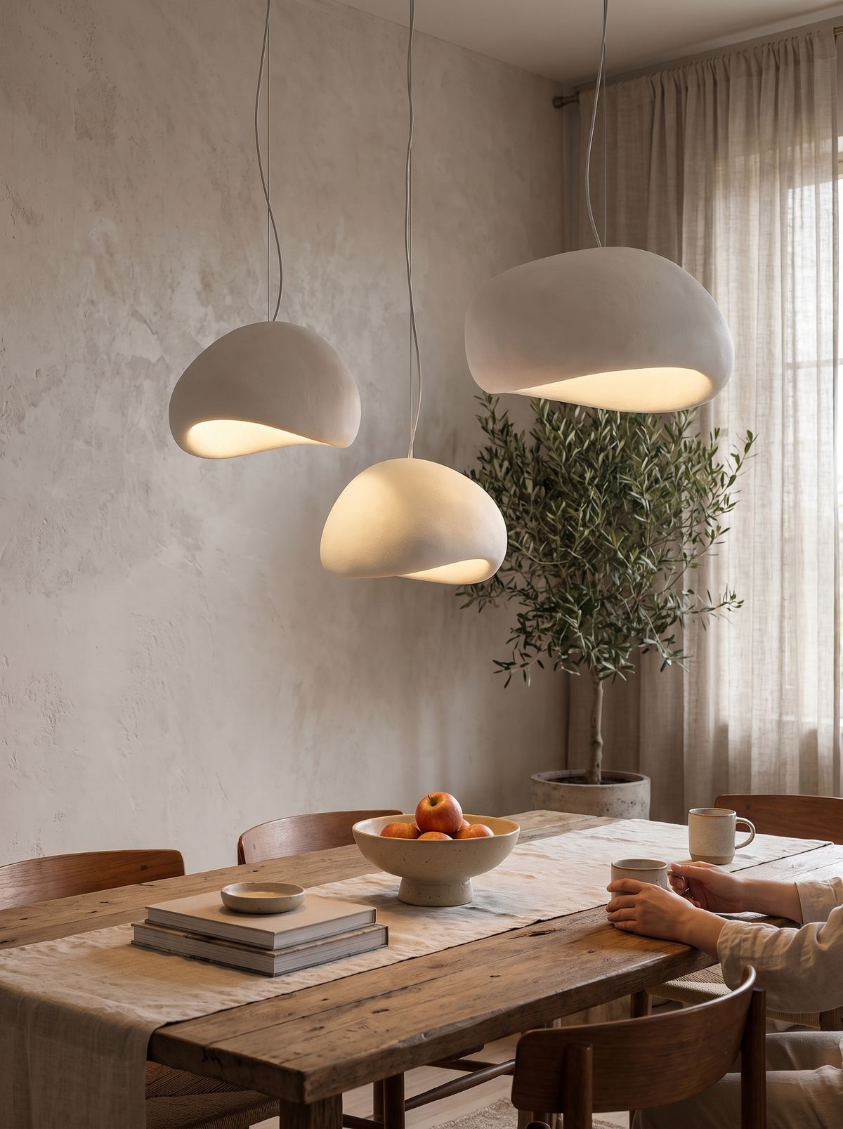 Wabi Sabi Minimalist LED Pendant: Gentle, Even Glow