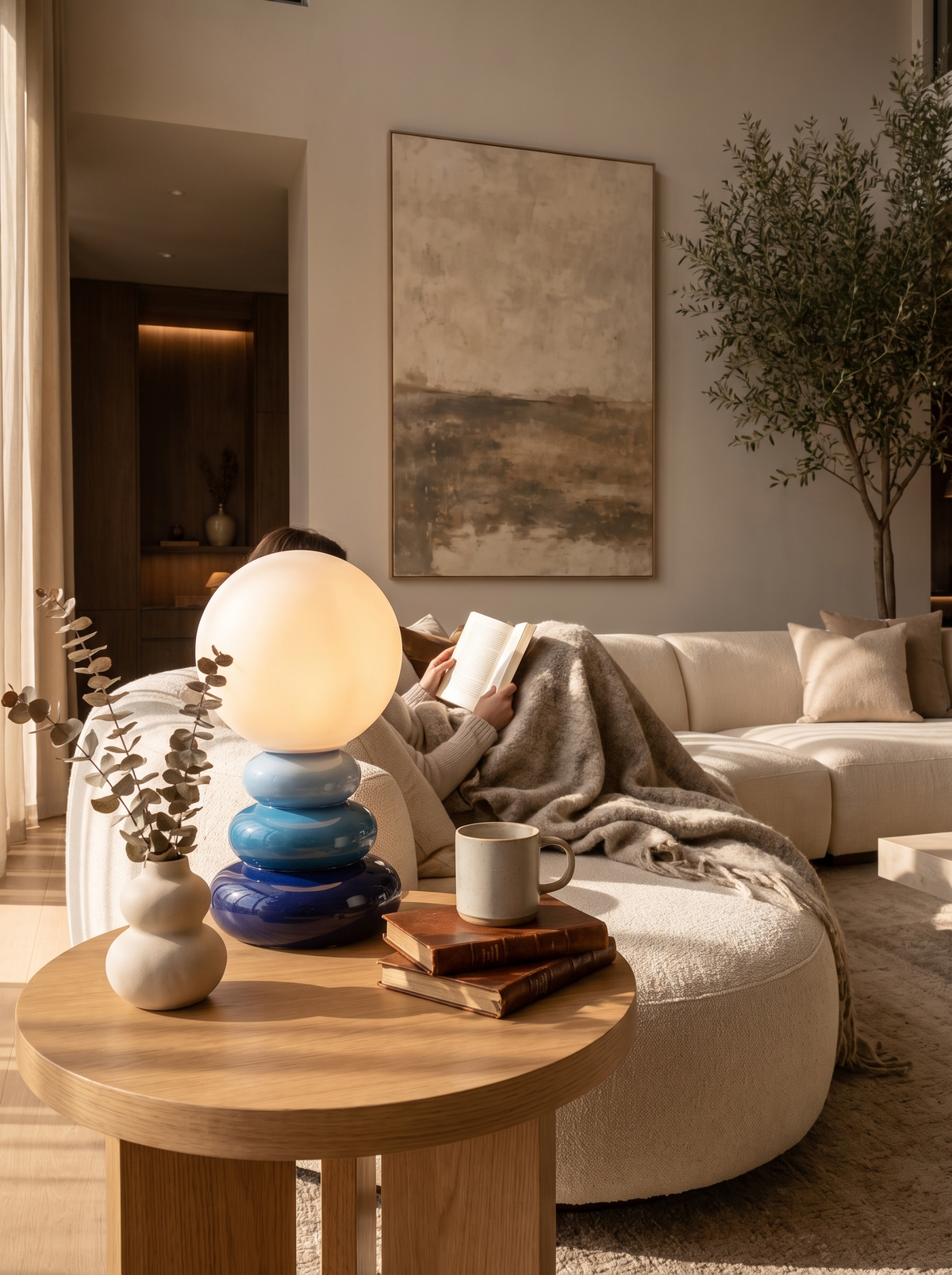 Stacked Stone Table Lamp: Pick Your Mood