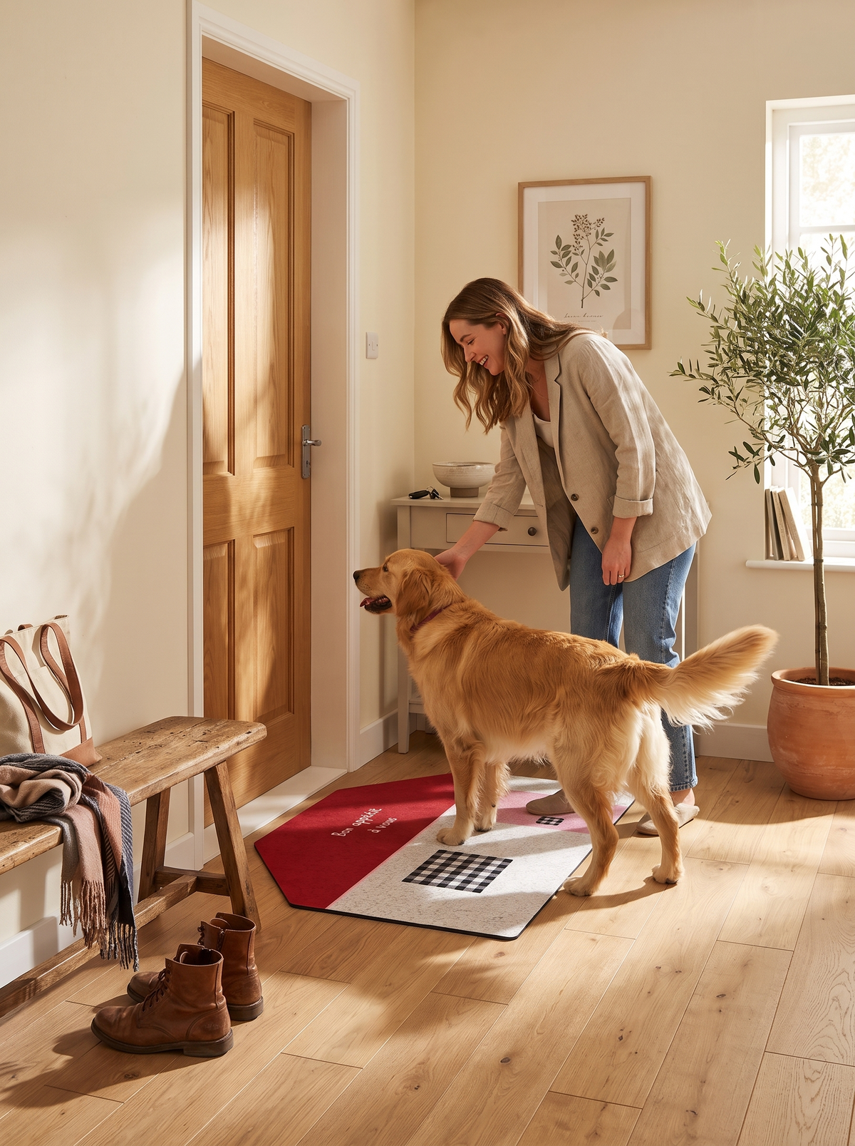 Korean House Print Loop Doormat: A Friendlier Welcome