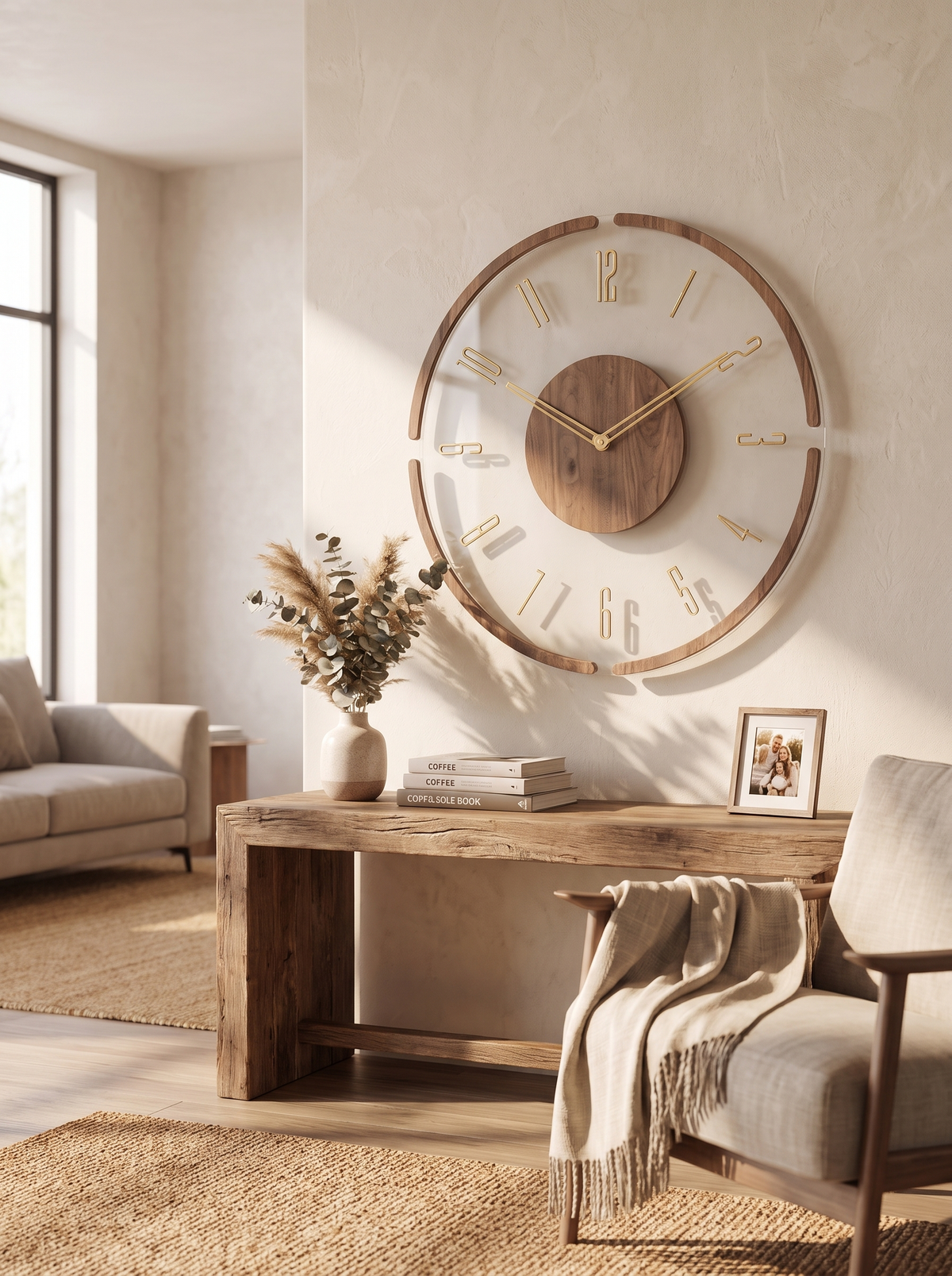 Solid Wood Nordic Wall Clock: Framed Or Frameless