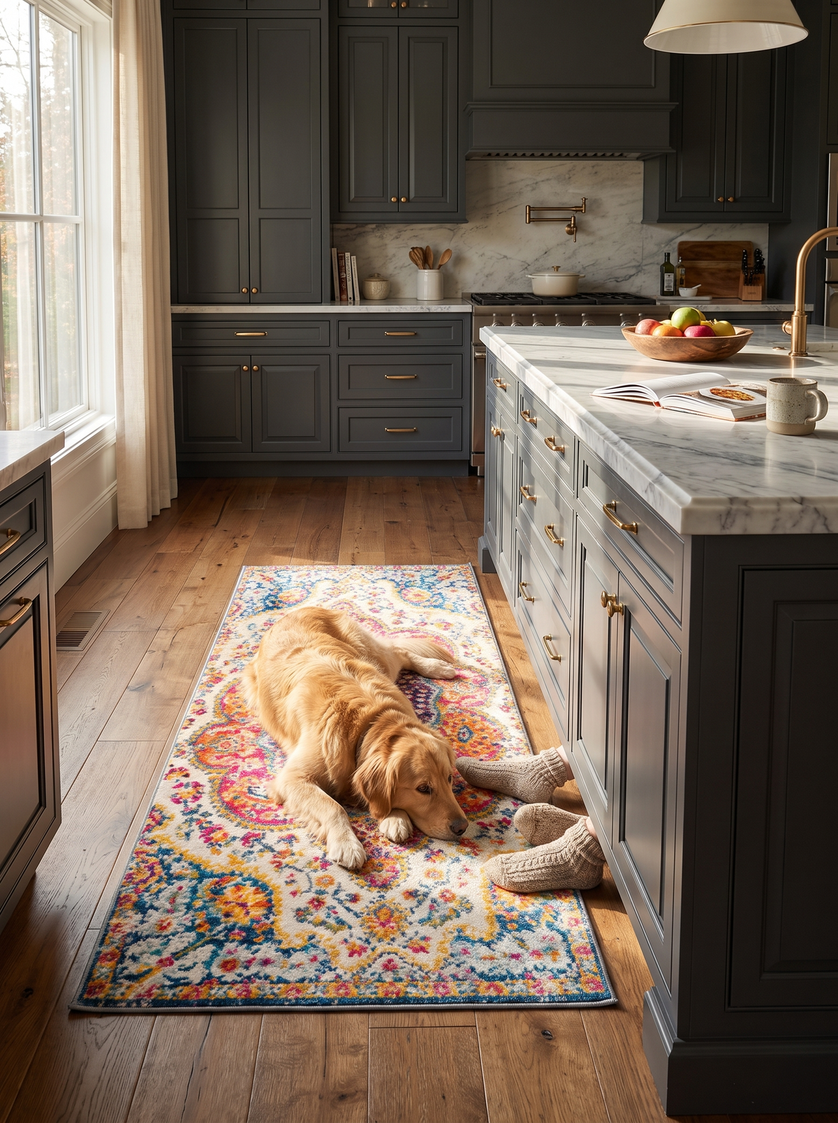 Bohemian Crystal Velvet Rug: Softens Hard Floors