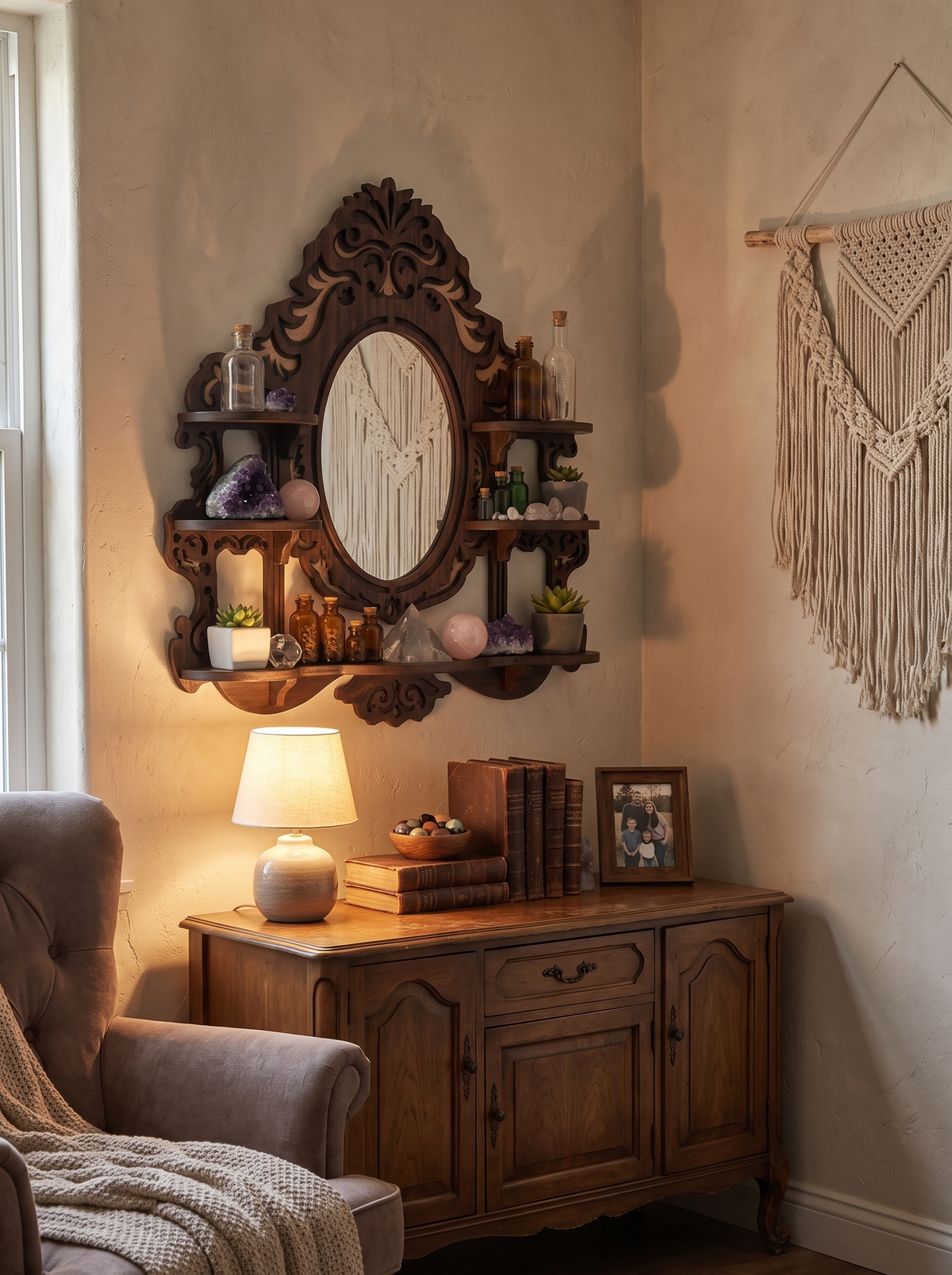 Crystal Display Floating Shelf: Light in a Dim Corner