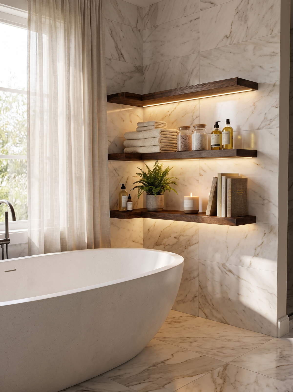 Rustic Corner Floating Shelf: Found Space