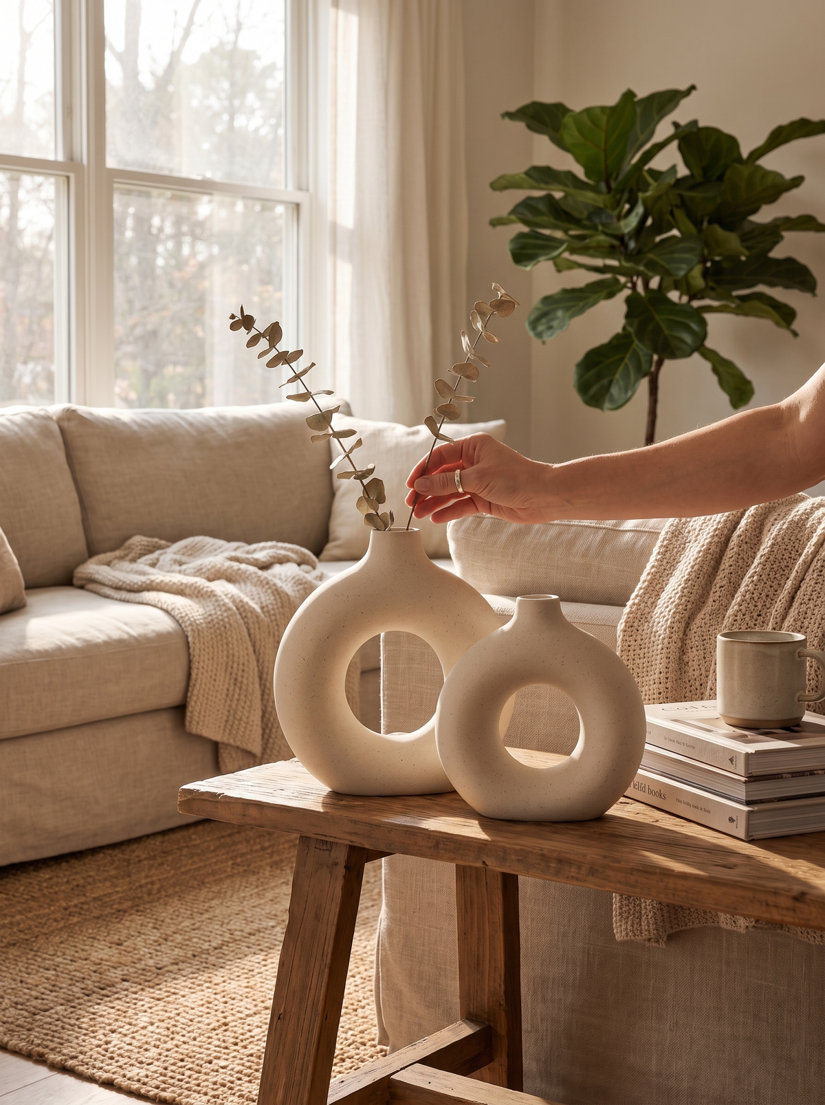 Ceramic Donut Ring Vase: One Stem Is Enough