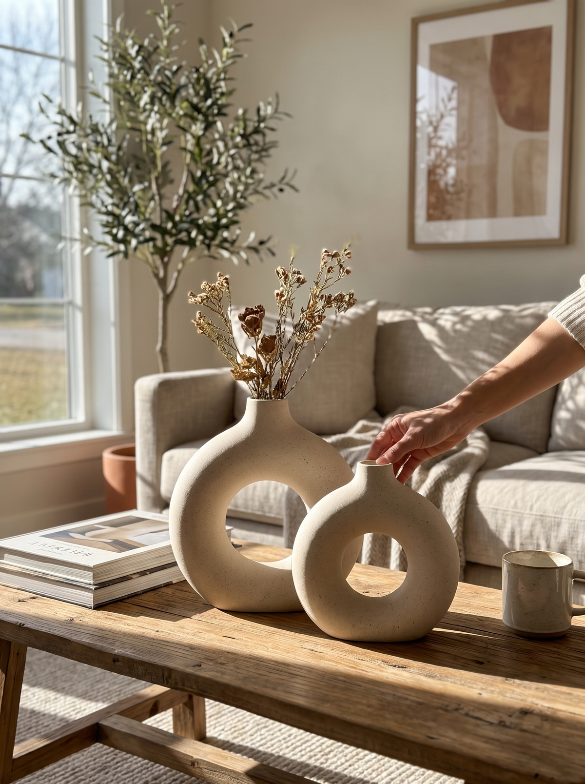 Ceramic Donut Ring Vase: Group Or Go Solo