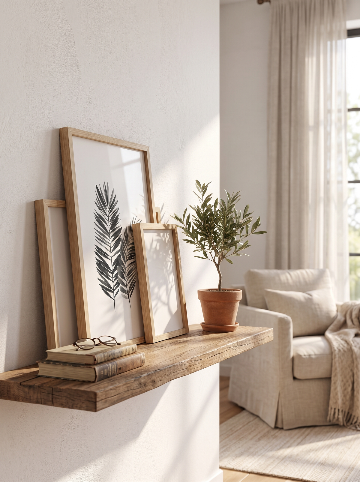 Solid Pine Photo Frame Set of 3: Room to Breathe