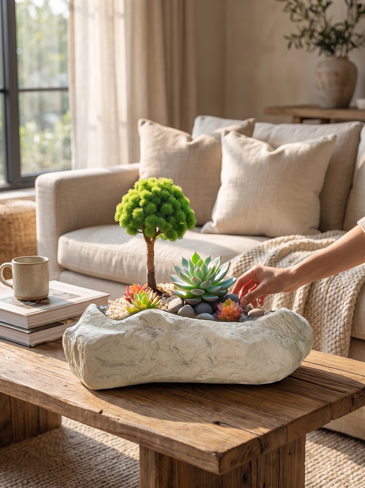 Stone Textured Ceramic Succulent Planter: Ceramic Made Easy
