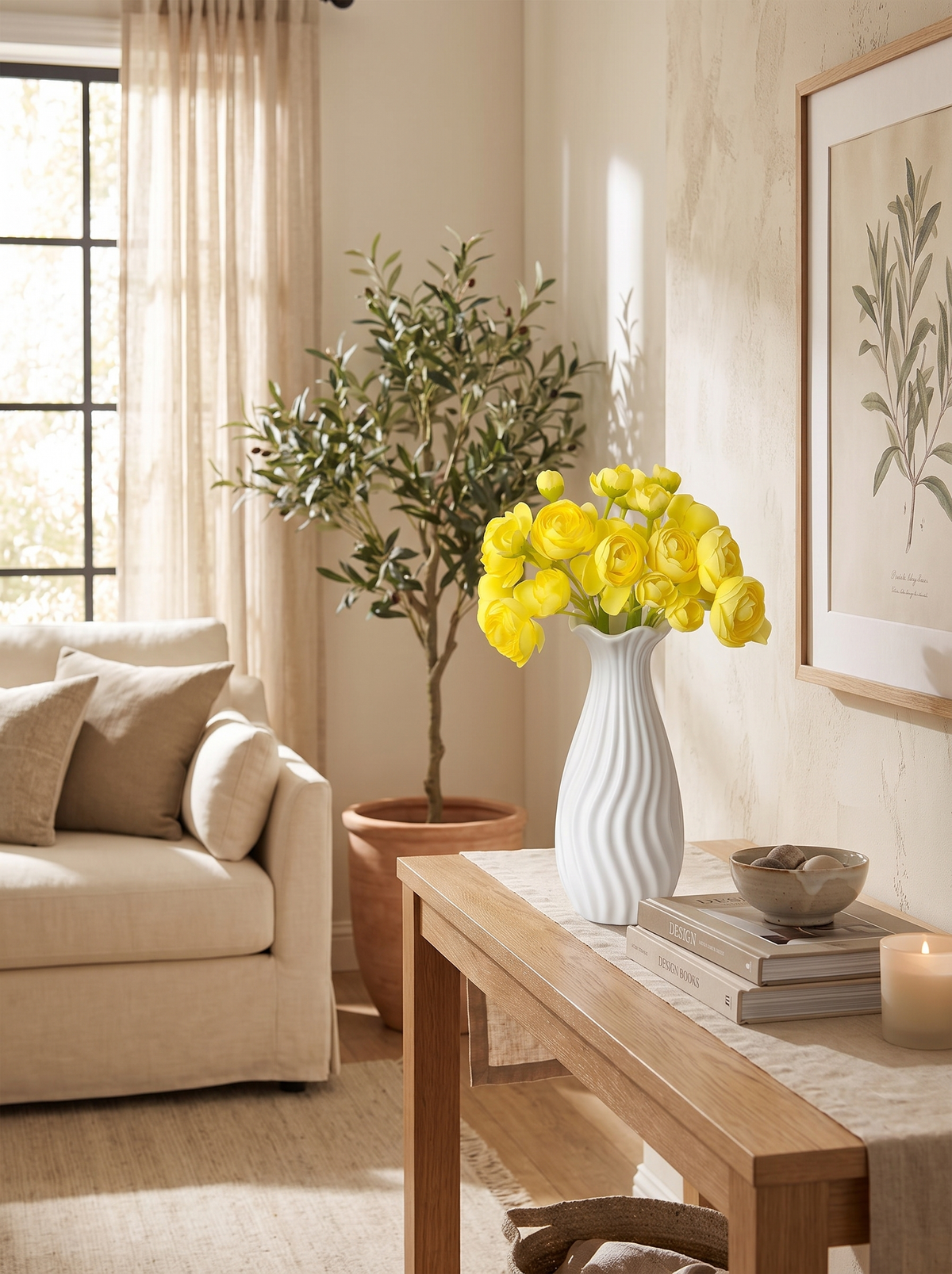 Nordic White Ceramic Vase: White that stays in style