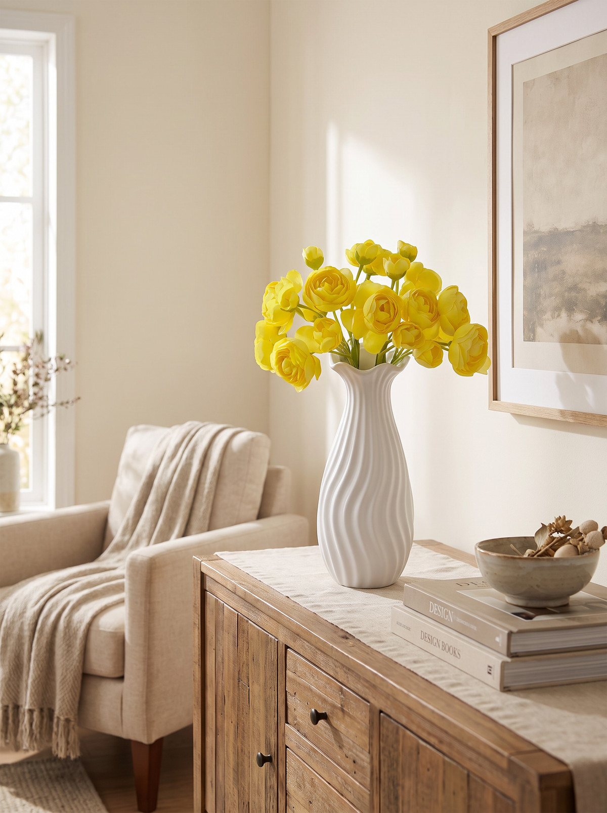 Nordic White Ceramic Vase: Made to be used