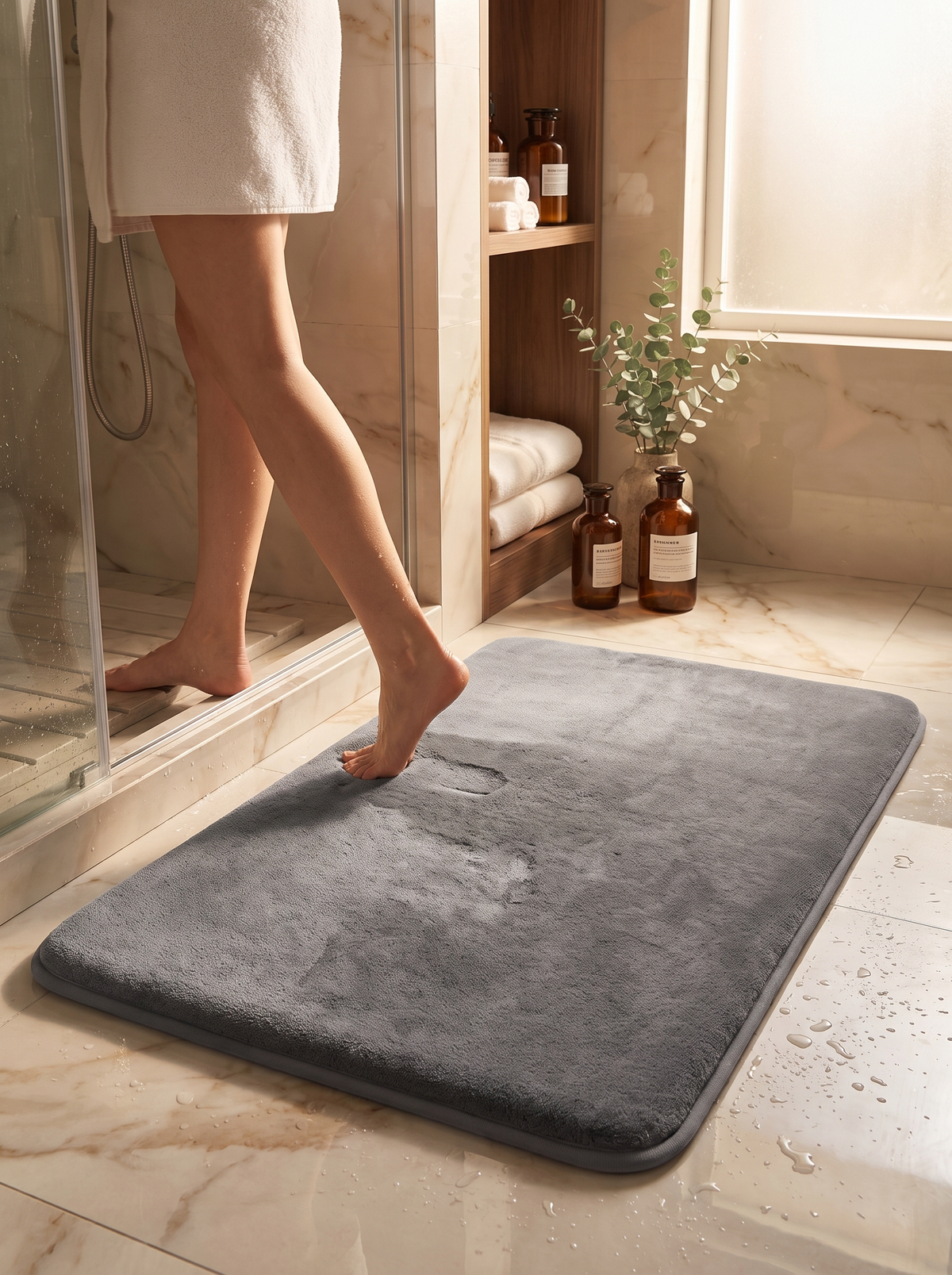 Coral Velvet Quick Dry Bath Mat: A Warm Landing