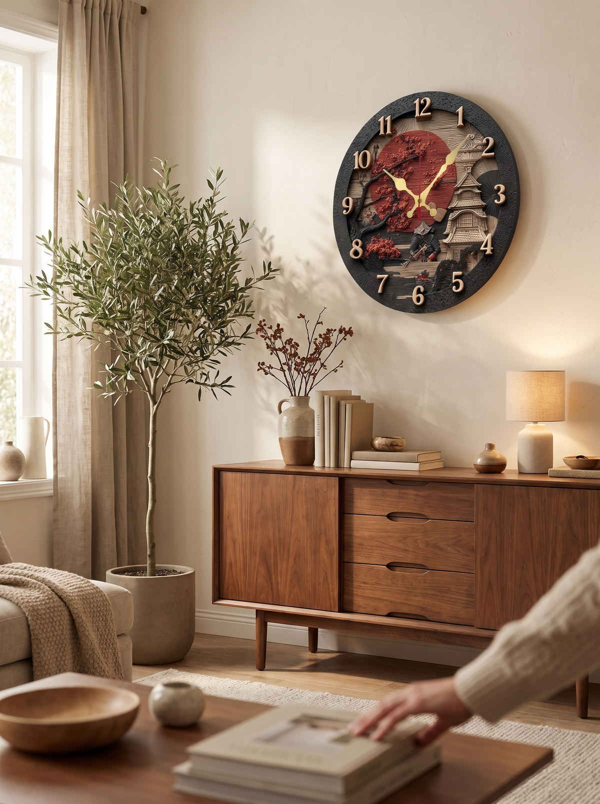 Samurai Wooden Silent Wall Clock: A Clock With A Story