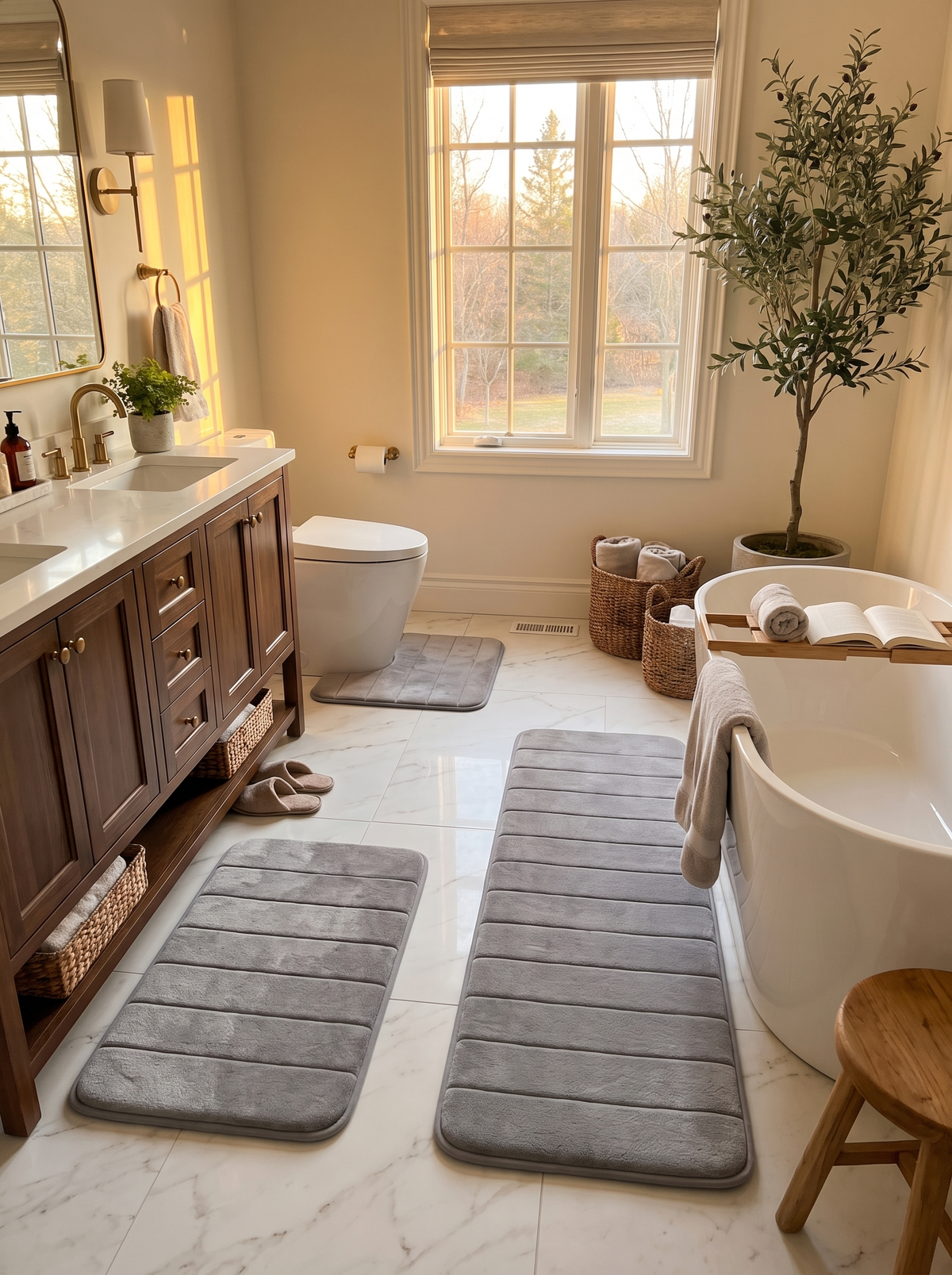 Memory Foam Microfiber Bath Mat Set: Build Your Set