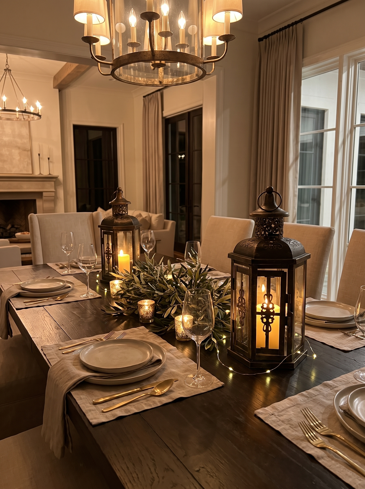 Vintage Iron Hanging Candle Lantern: Two Down The Table