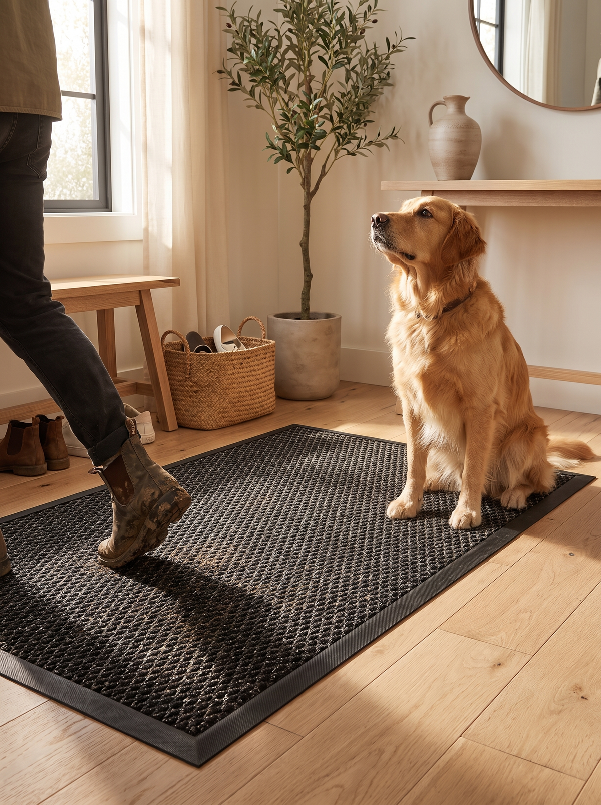 Super Soft Non-Slip Entrance Mat: Catches What Shoes Bring In